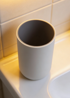 Reusable Plastic Bathroom Tumbler | Toothbrush Cup | Grey (set of 6)