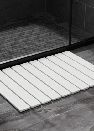 Foldable Diatomaceous Earth Bathroom Rug | Quick-Dry Absorbent Stone Mat (set of 2)